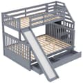 Pikkukuva 9 / 11: Etagenbett 90x200/140x200, Mit Schubladen, Stauraum und Rutsche, Monikäyttöinen, Grau