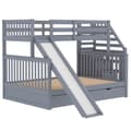 Pikkukuva 11 / 11: Etagenbett 90x200/140x200, Mit Schubladen, Stauraum und Rutsche, Monikäyttöinen, Grau