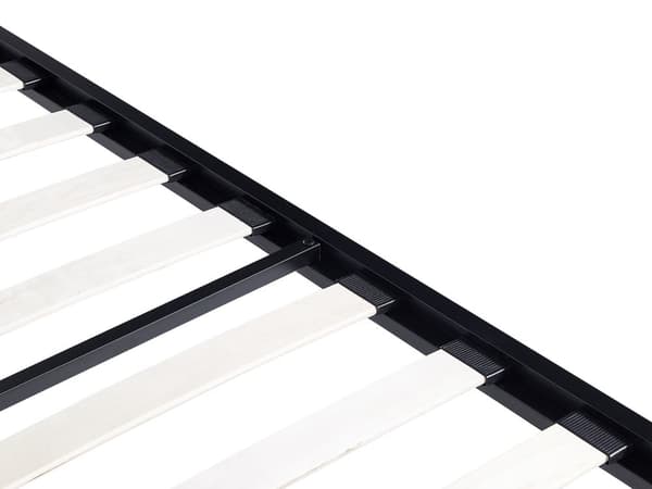 Pylvässänky musta metalli 160 x 200 cm sälepohja parisänky industriaalinen minimalistinen