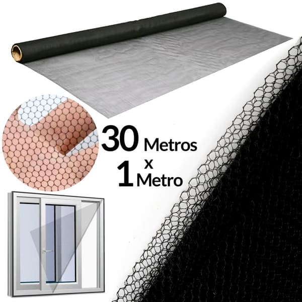 Nylon myggnät, sexkantiga hål, enkel installation, Svart, 2 PAs + Billigt!