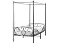 Miniatyrbillede 1 af 9: Enkeltseng Sort Metal 90 x 200 Enkeltmandsseng Teenageseng Pige Seng Moderne Himmelseng Sengeramme Metalseng