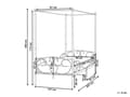 Miniatyrbillede 3 af 9: Enkeltseng Hvid Metal 90 x 200 Enkeltmandsseng Teenageseng Pige Seng Moderne Himmelseng Sengeramme Metalseng