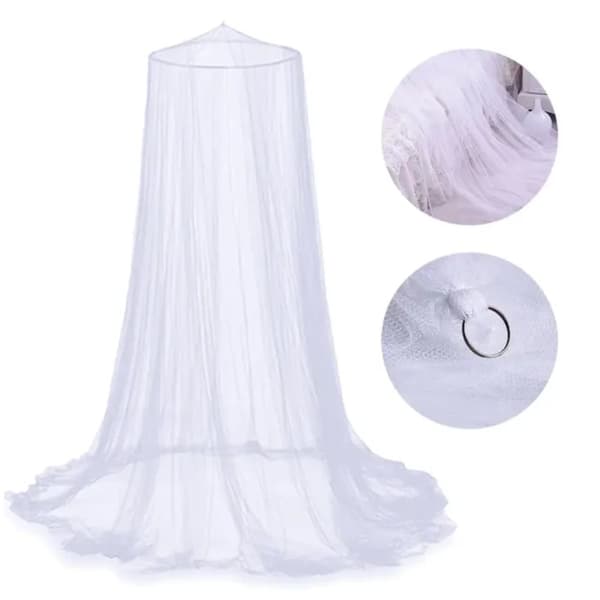 Myggenet Kappe, Holdbart Polyester Materiale, En-dørs Design,hvid