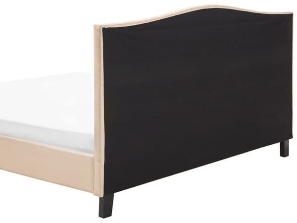 Dubbelsäng Beige Polyester Tyg Sängram 180 x 200 cm Traditionell Vintage
