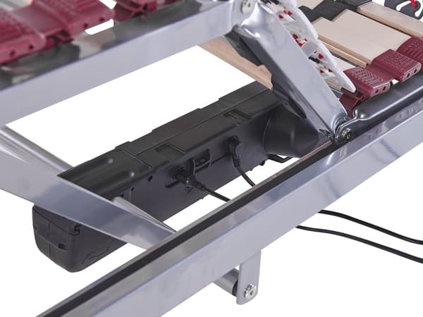 Enkel Sängram Elektriskt Justerbar Stabila Träspjälar Metallram