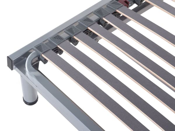 Enkel Sängram Elektriskt Justerbar Stabila Träspjälar Metallram
