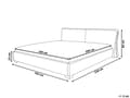 Pikkukuva 3 / 11: Vesisänky harmaa 160 x 200 cm kangasverhoilu metallijalat perinteinen retro