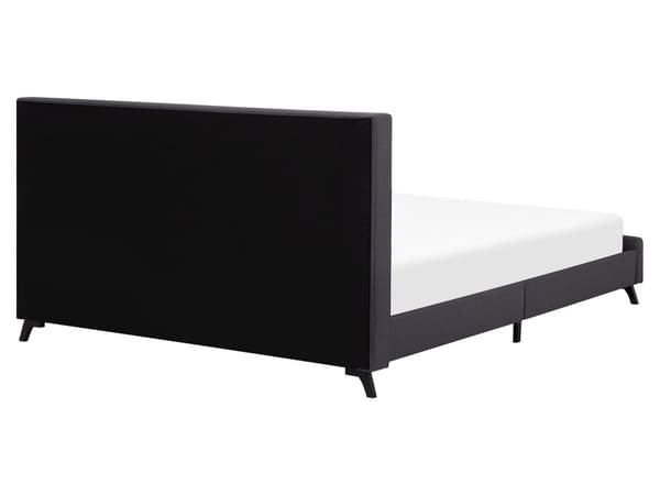 Parisänky tummanharmaa 160 x 200 cm kangas verhoilu puujalat napitettu tuftattu sälepohja perinteinen