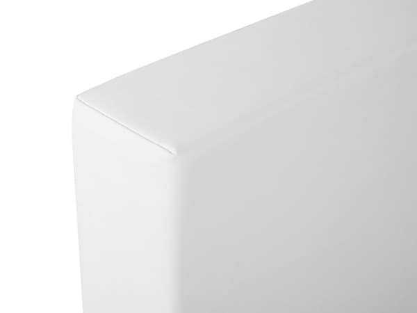 Parisänky ruskea MDF-levy 180 x 200 cm sälepohja yöpöydät valkoinen keinonahka sängynpääty matala moderni tyyli