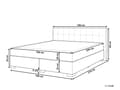 Pikkukuva 3 / 9: Jenkkisänky tummanharmaa 190 x 210 x 90 cm polyesteri pussijouset napitettu puu metalli vaneri