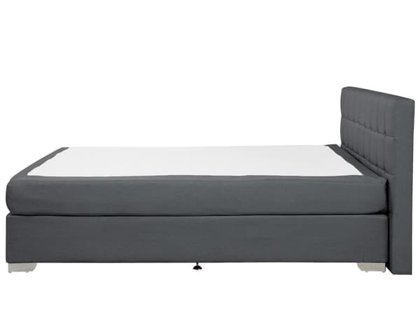 Jenkkisänky tummanharmaa 190 x 210 x 90 cm polyesteri pussijouset napitettu puu metalli vaneri