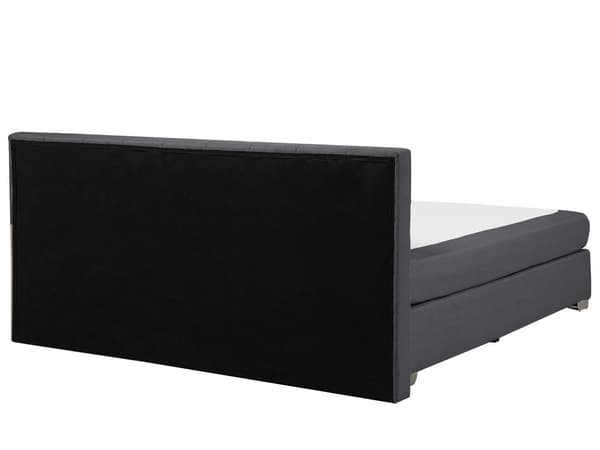 Jenkkisänky tummanharmaa 190 x 210 x 90 cm polyesteri pussijouset napitettu puu metalli vaneri