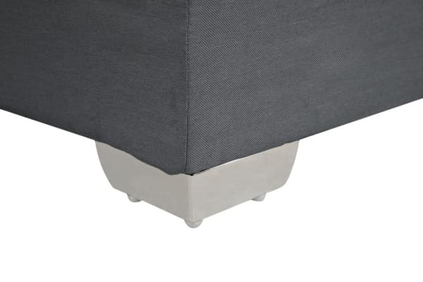Jenkkisänky tummanharmaa 190 x 210 x 90 cm polyesteri pussijouset napitettu puu metalli vaneri