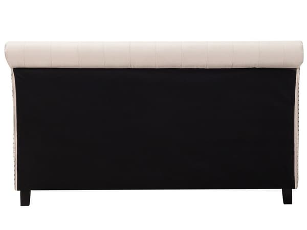 Parisänky beige 193 x 230 x 118 cm polyesteri puu sälepohja verhoilunaula 180 x 200 cm