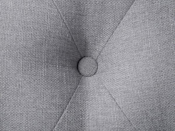 Dubbelsäng Ljusgrå Polyester Tyg Tuftad Huvudgavel 180 x 200 cm Sängram Lamellbotten Modern Design