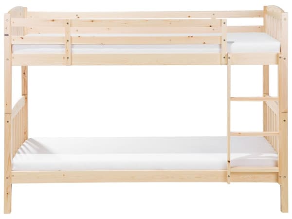 Våningssäng Ljust Trä 90 x 200 cm Furu plywood Lameller Stege Skandinavisk Barnrum