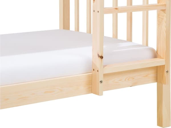 Våningssäng Ljust Trä 90 x 200 cm Furu plywood Lameller Stege Skandinavisk Barnrum