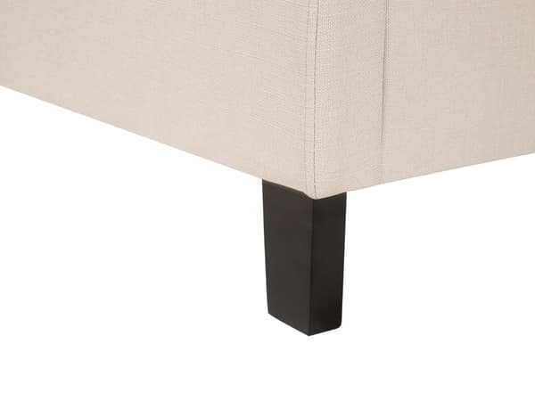 Dubbelsäng Beige 180 x 200 cm Tuftad Huvudgavel Glam Sängram Vintage