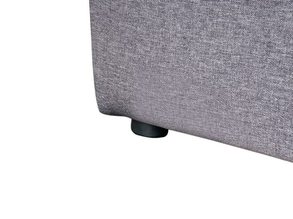 Dubbelsäng Mörkgrå Polyester Tyg Klädd Sängram med Förvaring Träben 180 x 200 cm Modern Design
