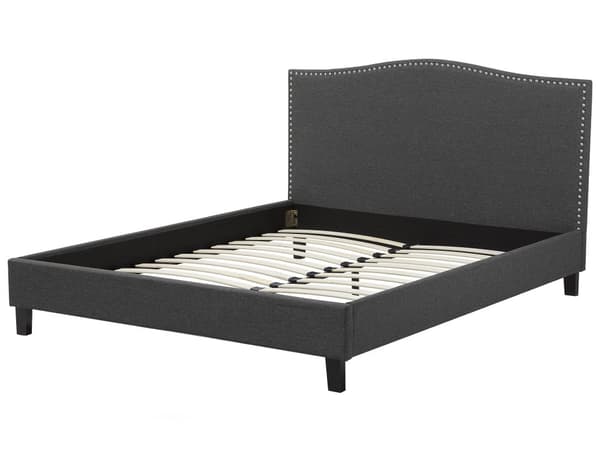 Parisänky tummanharmaa 214 x 191 x 122 cm polyesteri kumipuu monivärinen LED-valo sälepohja