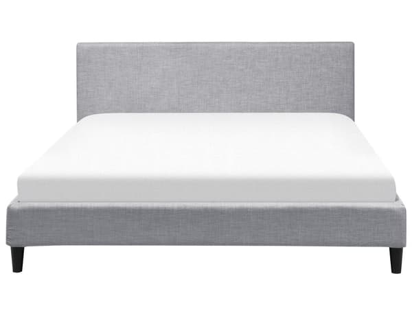 Parisänky vaaleanharmaa 180 x 200 cm kangasverhoilu sälepohja irrotettava päällinen minimalistinen
