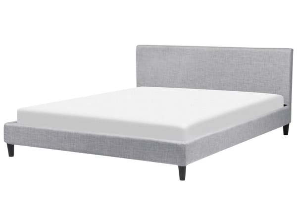 Parisänky vaaleanharmaa 180 x 200 cm kangasverhoilu sälepohja irrotettava päällinen minimalistinen