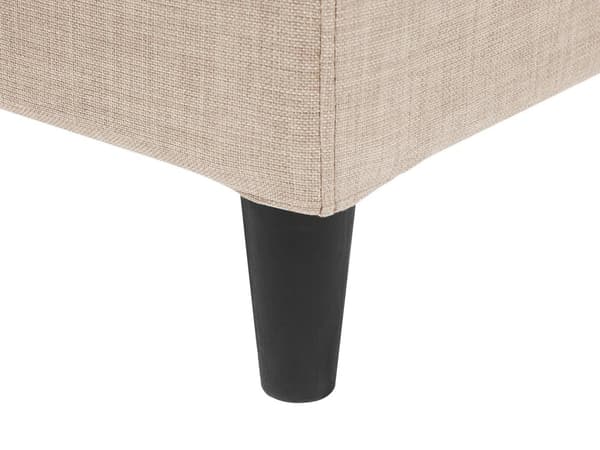 Parisänky beige 160 x 200 cm kangasverhoilu sälepohja irrotettava päällinen minimalistinen