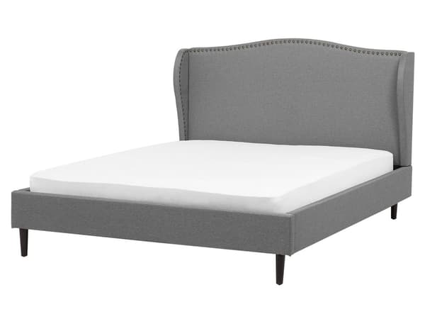 Parisänky harmaa 170 x 215 x 107 cm polyesteri vaneri sälepohja puu 160 x 200 cm