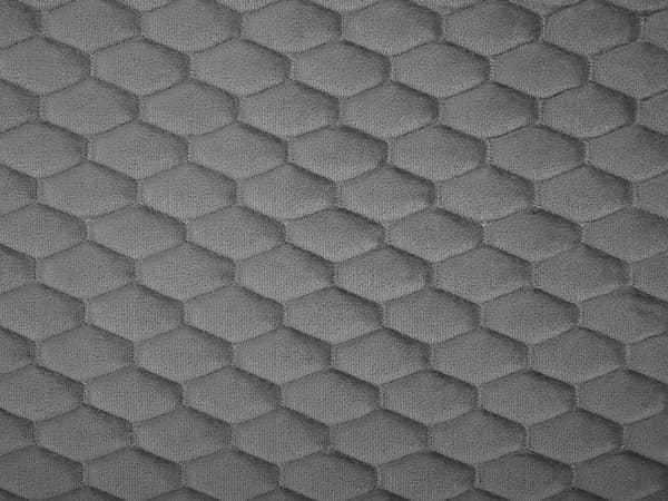 Dubbelsäng 160 x 200 cm Grå Sammet Klädd Ram Quiltad