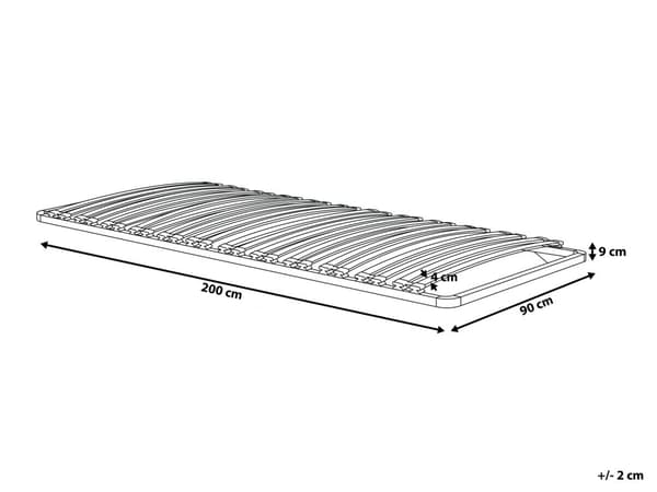 Sälepohja jalaton 90 x 200 x 9 cm teräsrunko 24 sälettä poppeli yhdelle lasten