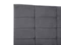 Miniatyrbillede 7 af 10: Velour seng Grå Stof med Sort Metalben 160 x 200 cm Polstret Dobbeltseng Quiltet Sengegavl Moderne Slim Look Soveværelse Sengestol Tilbehør