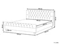 Miniatyrbillede 3 af 10: Seng med pink velourramme 180 x 200 cm med quiltet sengegavl glamourstil