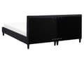 Miniatyrbillede 6 af 9: Seng Sort Mørkt Træ Polyester Fyrretræ 160x200 cm Moderne Skandinavisk Design Senge Polstret Dobbeltseng Stofbetræk Soveværelse Gæsteværelse
