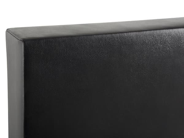 Kontinentalseng Sort Hvid Læder Metalben 160 x 200 Dobbeltseng Boxmadras med Sengeramme og Hovedgærde Moderne Komfortabel Kvalitetseng