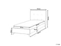 Miniatyrbillede 3 af 11: Beige Polstret Seng 90 x 200 cm med en Ramme og en Sengegavl med Dekorative Knapper