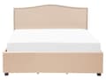 Miniatyrbillede 4 af 11: Dobbeltseng Beige Polyester 160 x 200 cm Polstret Sengeramme med Opbevaring Skuffer på Hjul Sengegavl Glamour Knap Mønster Soveværelse Dekor