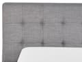 Miniatyrbillede 6 af 11: Seng Grå Polyester Sølv Metalben 160 x 200 cm Dekorativ Dobbeltseng Quiltet Sengegavl Buet Sengeramme Soveværelse Inspiration Glamour