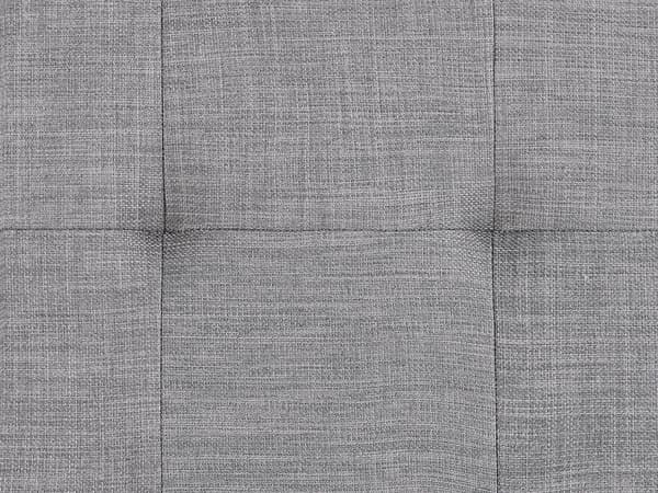 Seng Grå Polyester Sølv Metalben 160 x 200 cm Dekorativ Dobbeltseng Quiltet Sengegavl Buet Sengeramme Soveværelse Inspiration Glamour