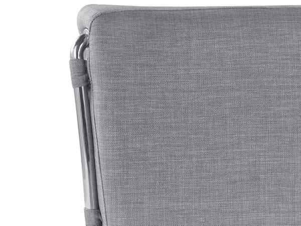 Dobbeltseng Grå Stof 160 x 200 cm Tyk Polstret To Mands Seng Lav Sengeramme med Høj Sengegavl Moderne Luksus Design Soveværelse Tilbehør