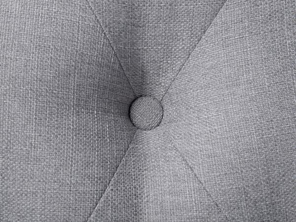 Seng Grå Polstret Polyester med Sorte Ben 160 x 200 cm 2 Personers Sengeramme med Knap Tuftet Quiltet Sengegavl Soveværelse Indretning