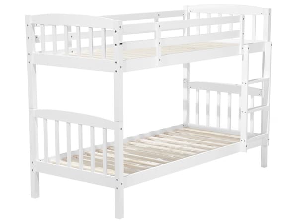 Køjeseng Hvid Fyrretræ 90 x 200 cm Højseng med Stige til Børneværelse Juniorseng Skandinavisk Design Soveværelse Inspiration