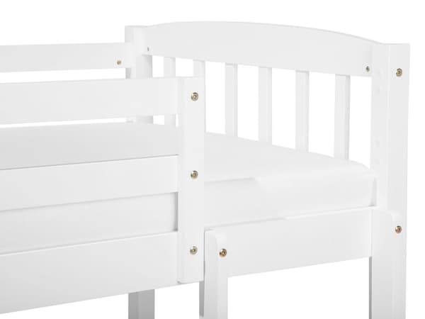 Køjeseng Hvid Fyrretræ 90 x 200 cm Højseng med Stige til Børneværelse Juniorseng Skandinavisk Design Soveværelse Inspiration