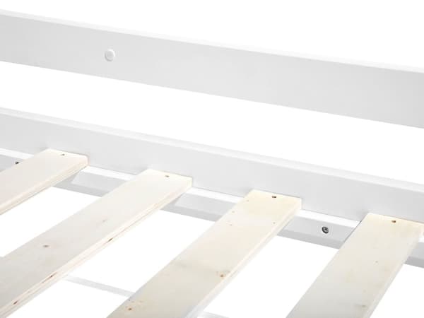 Køjeseng Hvid Fyrretræ 90 x 200 cm Højseng med Stige til Børneværelse Juniorseng Skandinavisk Design Soveværelse Inspiration