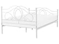 Miniatyrbillede 6 af 9: Dobbeltseng Hvid Metal 160 x 200 cm Dekorativ Metalseng med Sengeramme Retro Sengegavl Lamelbund Soveværelse Inspiration Minimalistisk