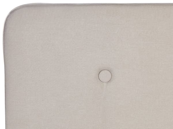 Seng Lyst Træben Beige Polyester Stof 160 x 200 cm Dobbeltseng Kvalitets Sengegavl Knappet Moderne Minimalistisk Sengestel