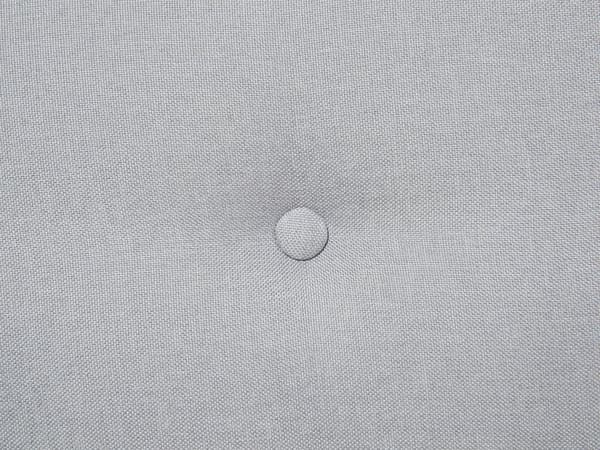 Lysegrå polstret seng 160 x 200 cm med ramme og quiltet sengegavl