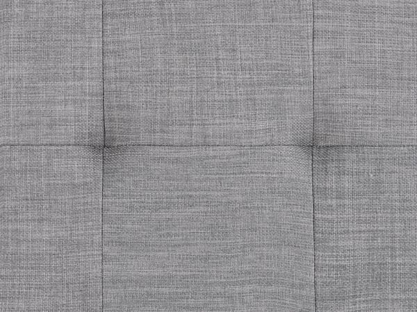 Seng Grå Polyester Sølv Metalben 160 x 200 cm Dekorativ Dobbeltseng Quiltet Sengegavl Buet Sengeramme Soveværelse Inspiration Glamour