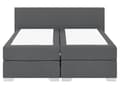 Miniatyrbillede 4 af 8: Kontinentalseng Mørkegrå Sølv Polyester Metalben 160 x 200 Dobbeltseng Boxmadras med Sengeramme og Hovedgærde Moderne Komfortabel Kvalitetseng