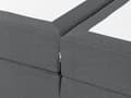 Miniatyrbillede 6 af 8: Kontinentalseng Mørkegrå Sølv Polyester Metalben 160 x 200 Dobbeltseng Boxmadras med Sengeramme og Hovedgærde Moderne Komfortabel Kvalitetseng