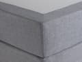 Miniatyrbillede 6 af 9: Kontinentalseng Lysegrå Sølv Polyester Metalben 180 x 200 Dobbeltseng Boxmadras med Sengeramme og Hovedgærde Moderne Komfortabel Kvalitetseng